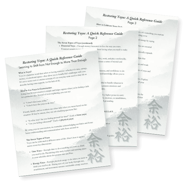 Restoring Yoyu Quick Reference Guide